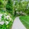a path with flowers and trees